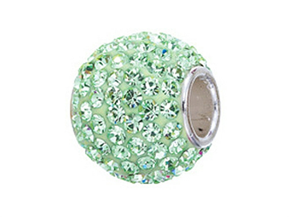 Zable™ Sterling Silver Seafoam Crystals Bead / Charm