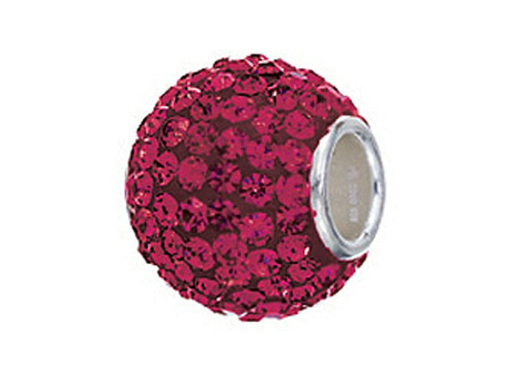 Zable™ Sterling Silver Pave Crystal Birth Month - January Bead / Charm