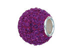 Zable™ Sterling Silver Pave Crystal Birth Month - February Bead / Charm