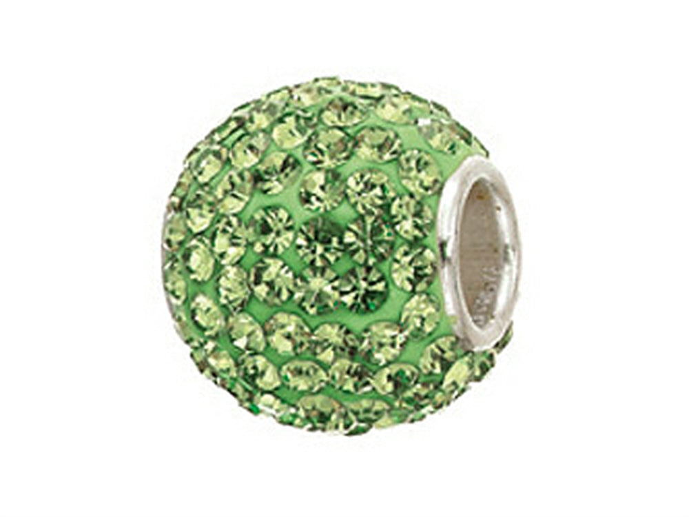 Zable™ Sterling Silver Pave Crystal Birth Month - August Bead / Charm