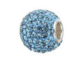 Zable™ Sterling Silver Pave Crystal Birth Month - December Bead / Charm