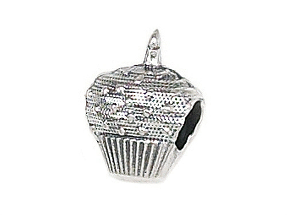 Zable™ Sterling Silver Cupcake Bead / Charm