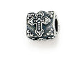 Zable™ Sterling Silver Triangular Cross Bead / Charm