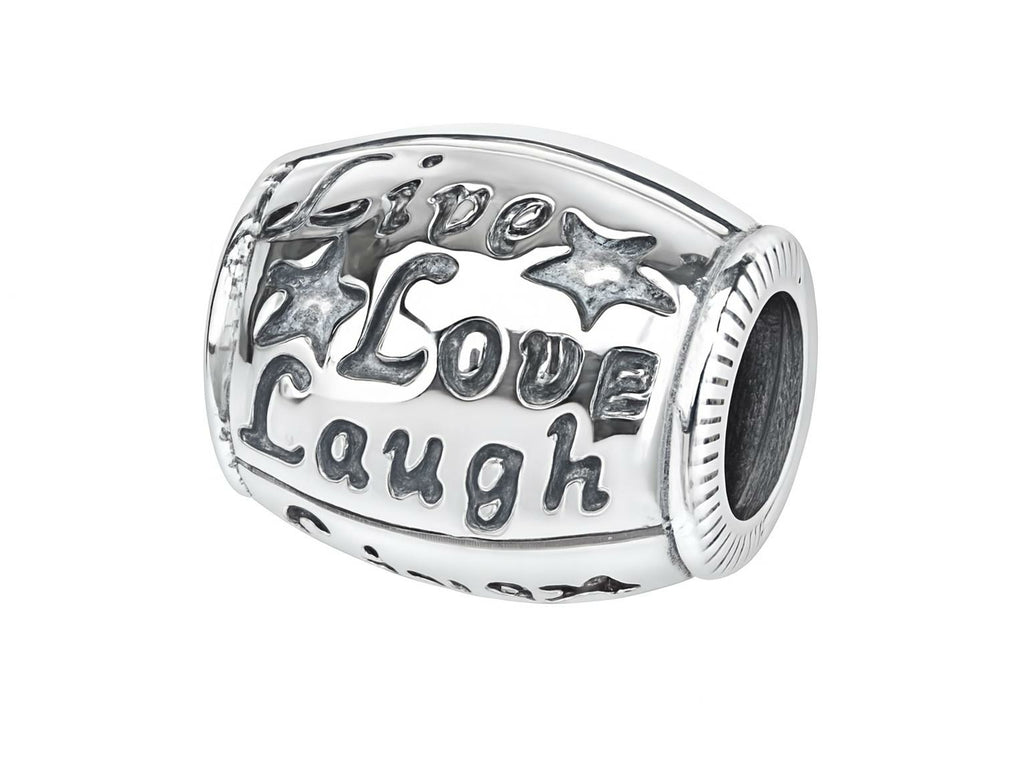 Zable™ Sterling Silver Live Love Laugh Bead / Charm