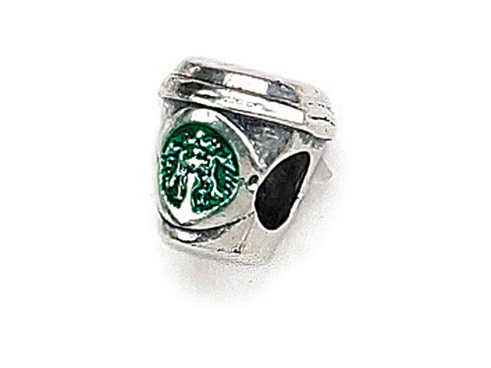 Zable™ Sterling Silver Popular Coffee Cup Compatible Bead / Charm