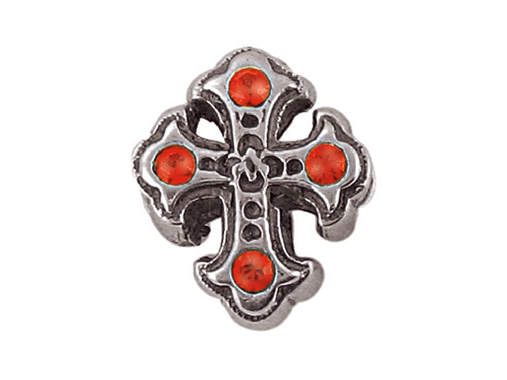 Zable™ Sterling Silver Cross with Crystals Compatible Bead / Charm