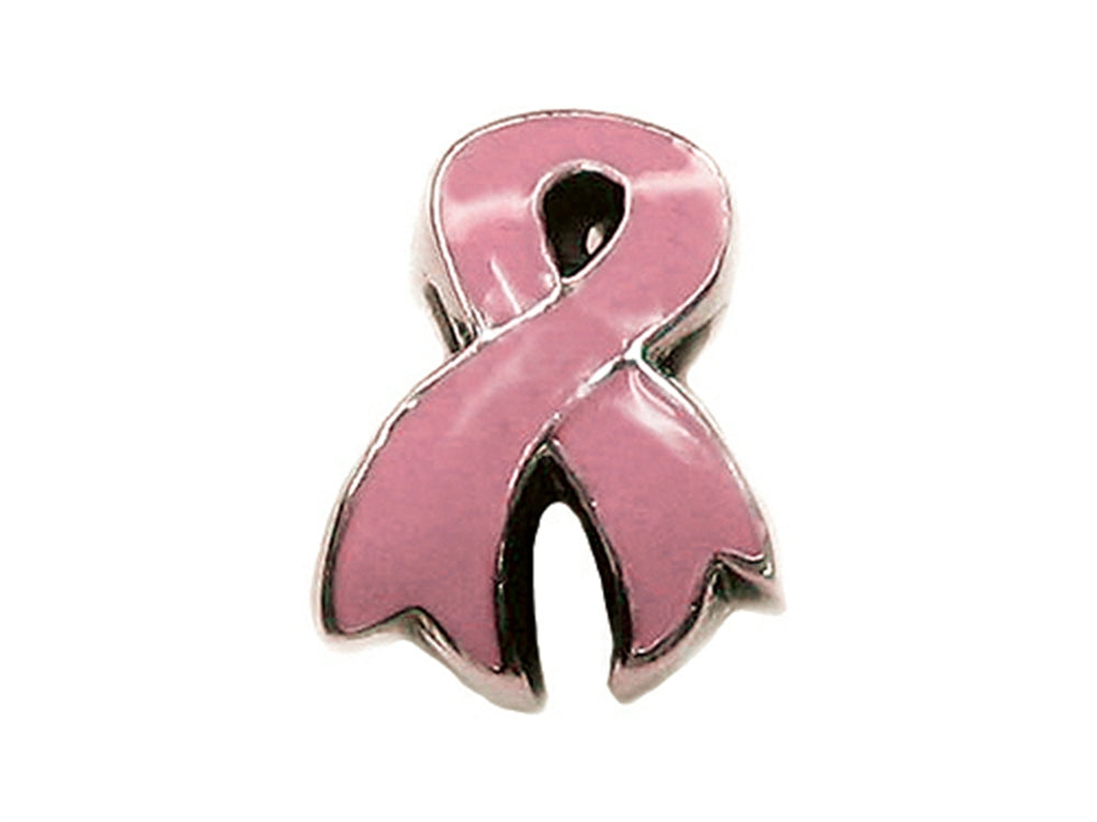 Zable™ Sterling Silver Awareness Ribbon Pink Bead / Charm