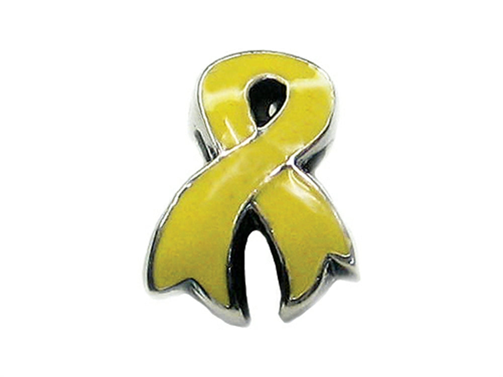 Zable™ Sterling Silver Awareness Ribbon Yellow Bead / Charm