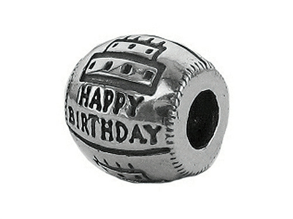 Zable™ Sterling Silver Happy Birthday Bead / Charm