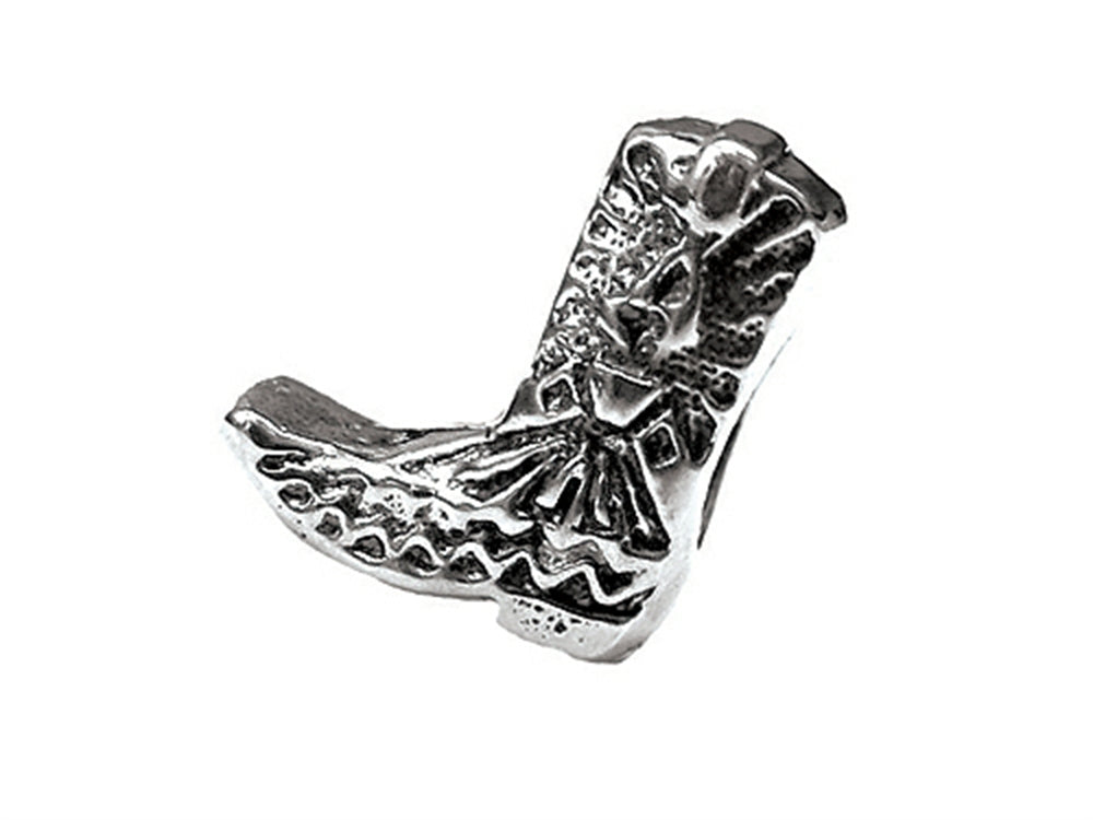 Zable™ Sterling Silver Cowboy Boot Bead / Charm
