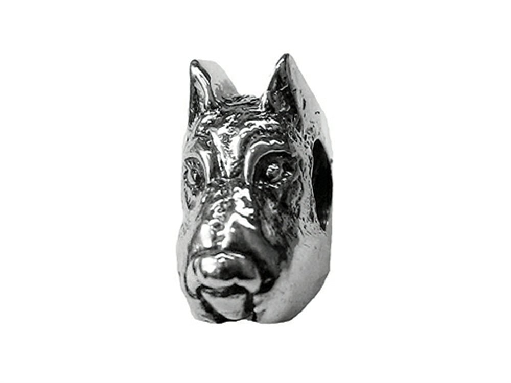 Zable™ Sterling Silver Schnauzer Bead / Charm