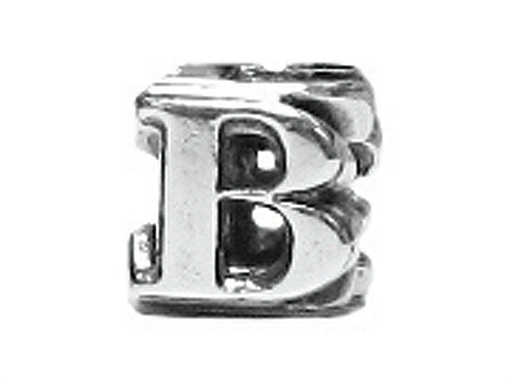Zable™ Sterling Silver Open Initial B Bead / Charm