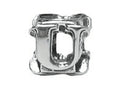 Zable™ Sterling Silver Open Initial U Bead / Charm