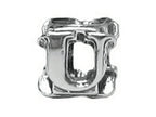 Zable™ Sterling Silver Open Initial U Bead / Charm