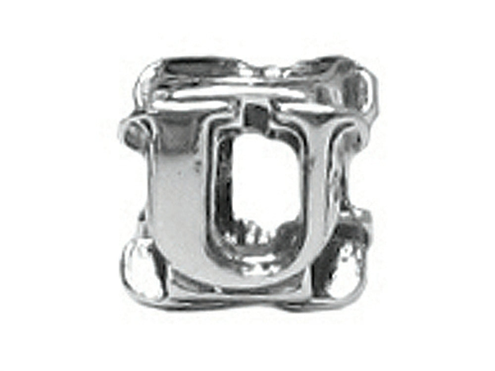 Zable™ Sterling Silver Open Initial U Bead / Charm