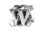 Zable™ Sterling Silver Open Initial W Bead / Charm