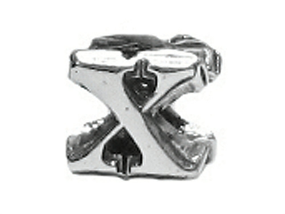 Zable™ Sterling Silver Open Initial X Bead / Charm