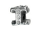Zable™ Sterling Silver CZ Initial I Bead / Charm