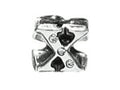 Zable™ Sterling Silver CZ Initial X Bead / Charm