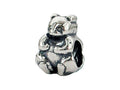 Zable™ Sterling Silver Panda, Two-Sided Bead / Charm