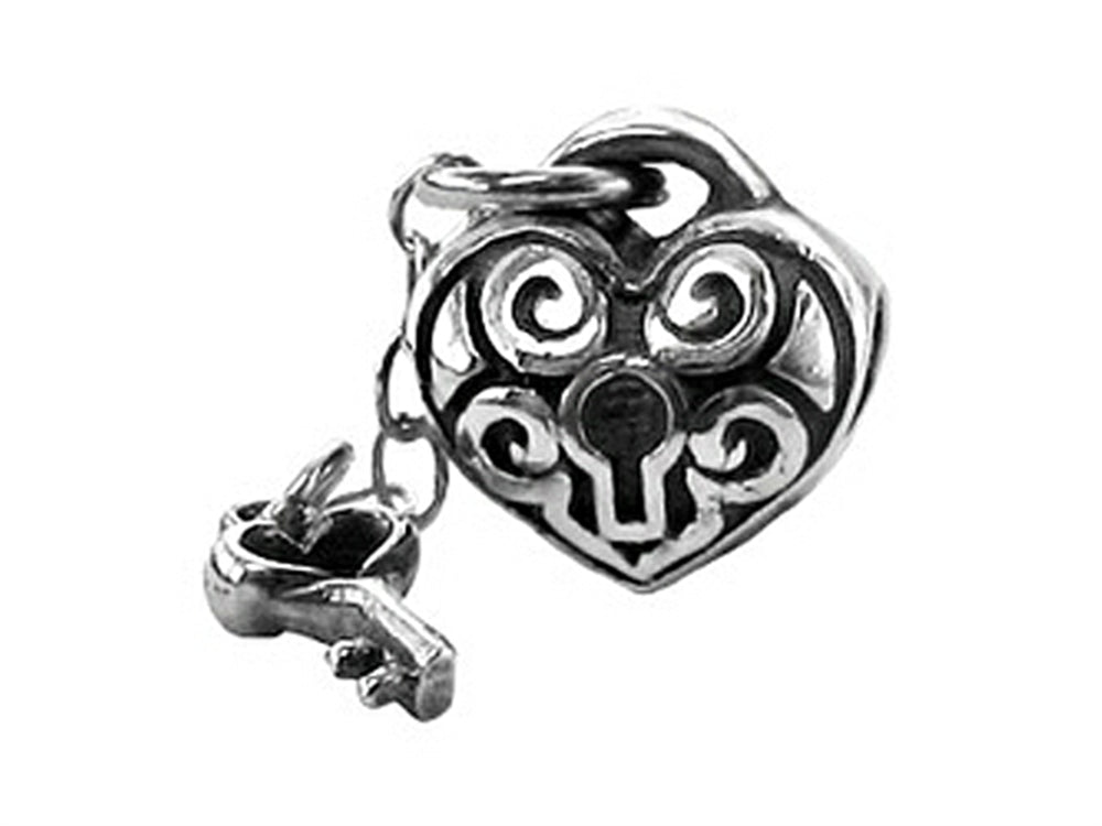 Zable™ Sterling Silver Key To My Heart Dangle Bead / Charm