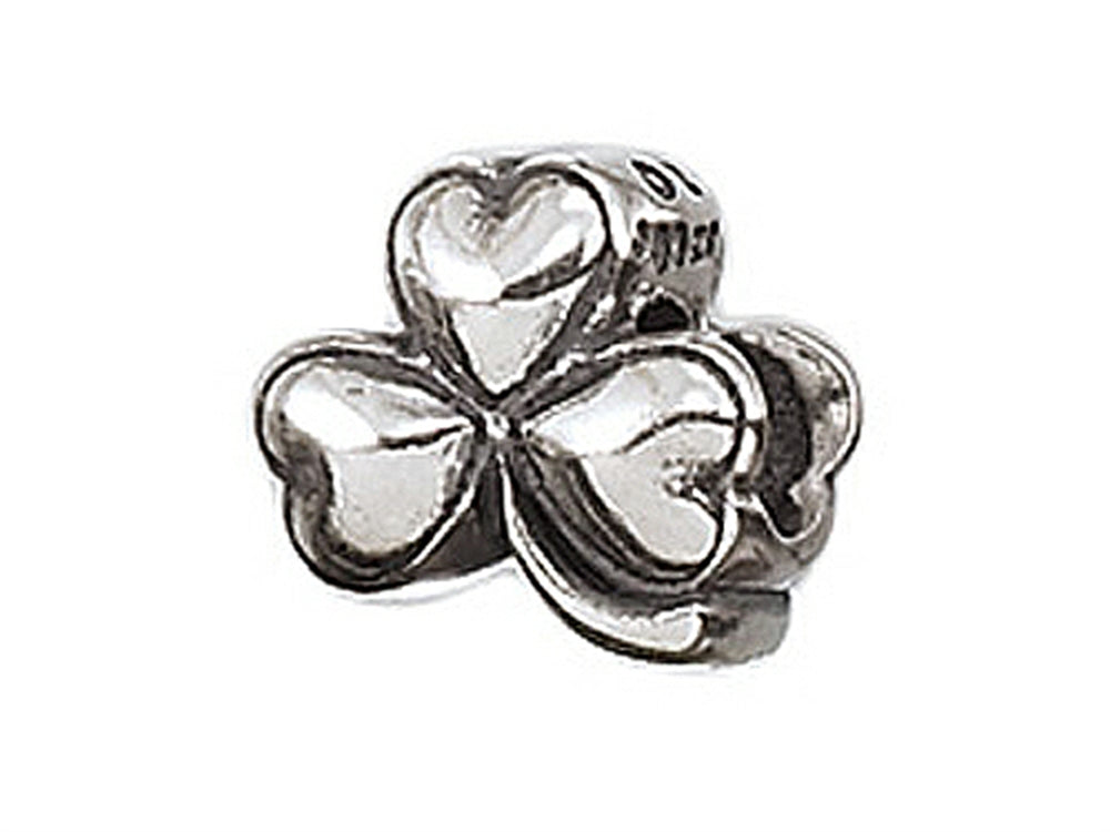 Zable™ Sterling Silver Shamrock Bead / Charm