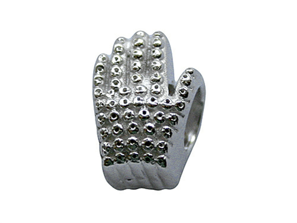 Zable™ Sterling Silver Glitter Glove Bead / Charm