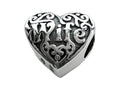 Zable™ Sterling Silver Wife Heart Bead / Charm