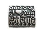 Zable™ Sterling Silver I Love You Mom Bead / Charm