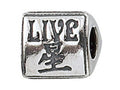 Zable™ Sterling Silver Live/Love/Laugh Bead / Charm