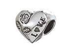 Zable™ Sterling Silver Heart with Rose and Love Bead / Charm