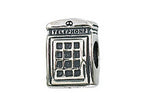 Zable™ Sterling Silver Telephone Booth Bead / Charm