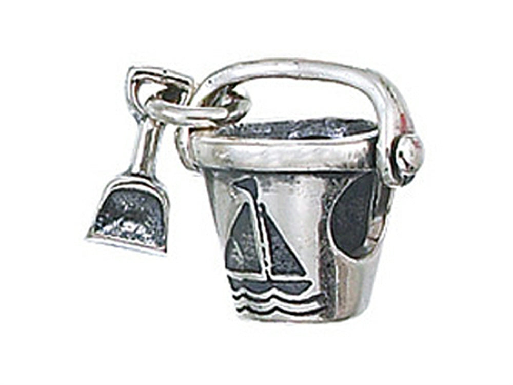 Zable™ Sterling Silver Pail and Shovel Bead / Charm