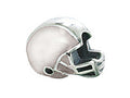 Zable™ Sterling Silver Football Helmet, White Bead / Charm