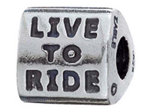 Zable™ Sterling Silver Biker Chick Bead / Charm