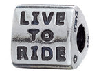 Zable™ Sterling Silver Biker Chick Bead / Charm