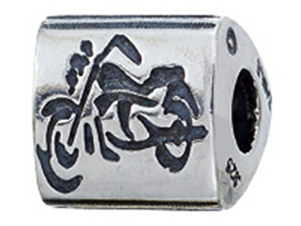 Zable™ Sterling Silver Biker Chick Bead / Charm