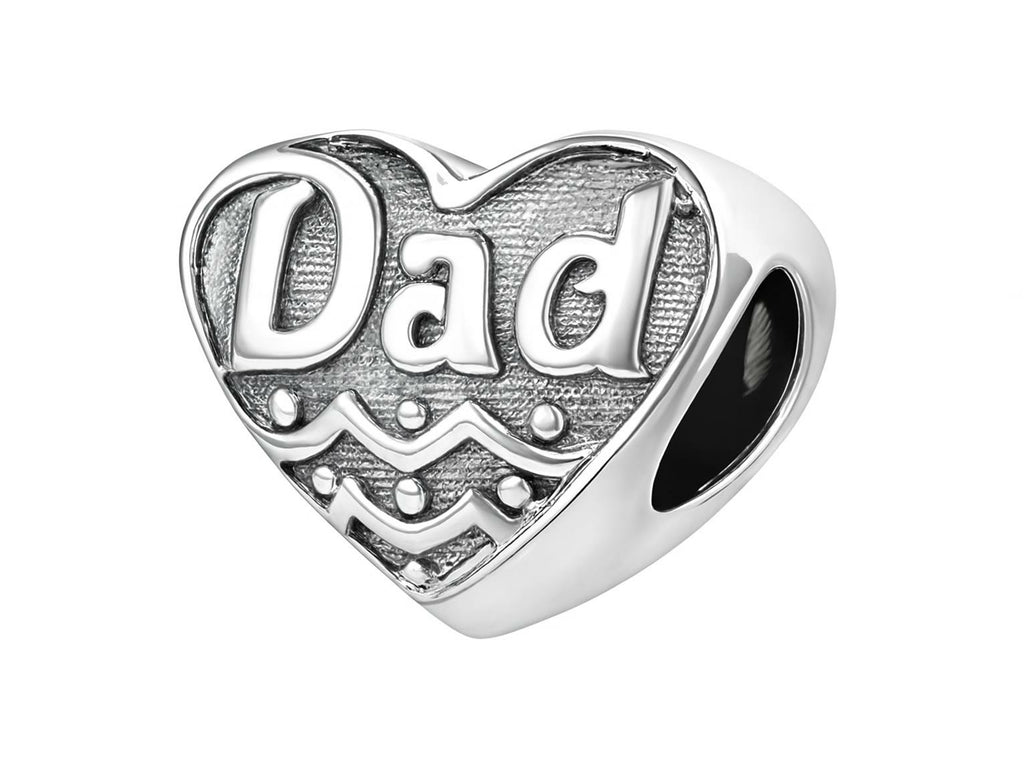 Zable™ Sterling Silver Dad Bead / Charm