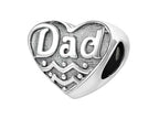 Zable™ Sterling Silver Dad Bead / Charm