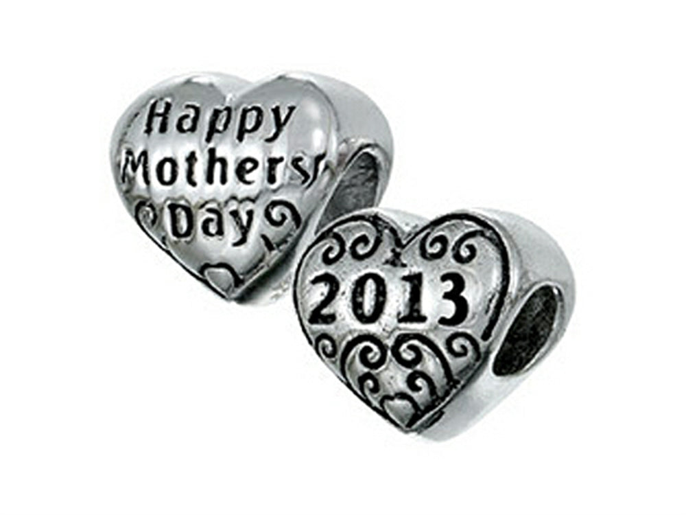 Zable™ Sterling Silver Happy Mothers Day 2013 Bead / Charm