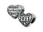 Zable™ Sterling Silver Happy Mothers Day 2013 Bead / Charm