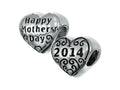Zable™ Sterling Silver Happy Mothers Day 2014 Bead / Charm