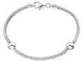 Zable™ 8.5 inches Sterling Silver Snake Bracelet with Smart Compatible Bead / Charm