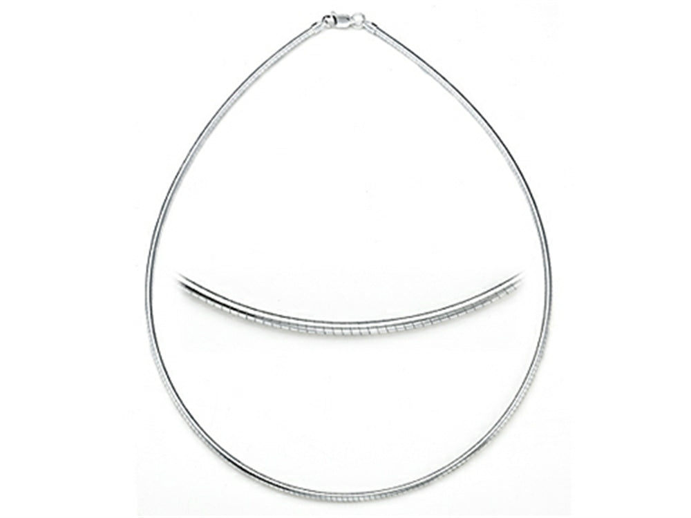 Zable™ Sterling Silver Round Omega Necklace 18 inches for use with Compatible Beads
