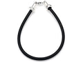 Zable™ Sterling Silver 3mm Rubber Bracelet 7.5 inches for use with Compatible Beads