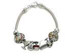 Zable™ Sterling Silver Happy Hour Theme Bracelet with 7 Beads