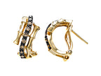 Carlo Viani®  14k Yellow Gold Bamboo Earrings