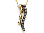 Carlo Viani® Smokey Quartz Bamboo Pendant Necklace