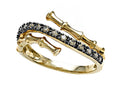 Carlo Viani® Smokey Quartz Bamboo Ring
