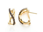 Carlo Viani® Smokey Quartz Bamboo Earrings